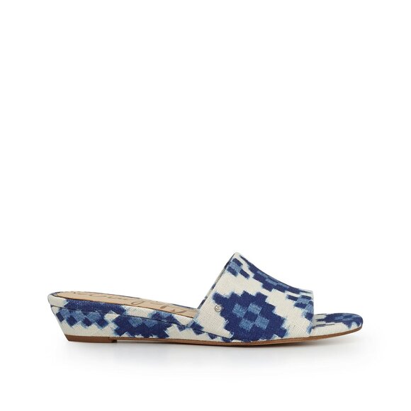 Anthropologie Sam Edelman Ikat Print Wedge Slip-On Slide Sandals (NWT) - Picture 2 of 3